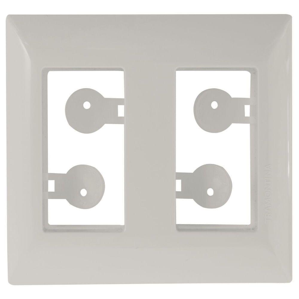 Placa Para Móvel 2 Postos Aria Branca - 57203035 - Tramontina Placa Para Movel 2 Postos Aria Branca Tramontina - 1