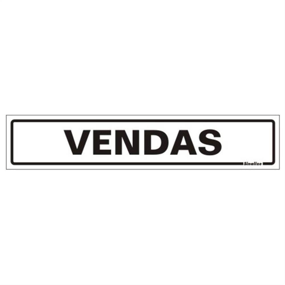 Placa De Poliestireno Auto-adesiva 5x25cm Vendas - 200 Aa - Sinalize Placa 5x25 Vendas 200aa Sinalize - 1