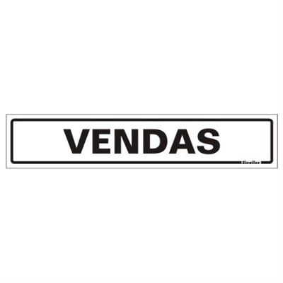 Placa De Poliestireno Auto-adesiva 5x25cm Vendas - 200 Aa - Sinalize Placa 5x25 Vendas 200aa Sinalize