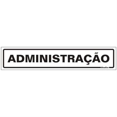 Placa De Poliestireno Auto-adesiva 5x25cm Administração - 200 Bx - Sinalize Placa 5x25 Administracao 200bx Sinalize