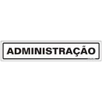 Placa De Poliestireno Auto-adesiva 5x25cm Administração - 200 Bx - Sinalize Placa 5x25 Administracao 200bx Sinalize - 1