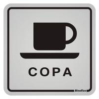 Placa De Alumínio Auto-adesiva 12x12cm Copa - 900 Ao - Sinalize Placa 12x12 (copa) Sinalize 900ao - 1