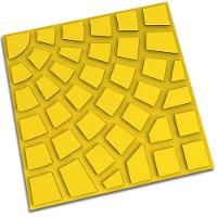Piso Firenze Amarelo 30,4x30,4cm Amarrado Com 5 Peças 0,46m² - Artesanal Piso 30,4x30,4 Firenze Amarelo Am5pcs Artesanal - 1