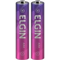 Pilha Palito Aaa Recarregável 900mah Embalagem Com 2 Peças - 91200 - Elgin - 1