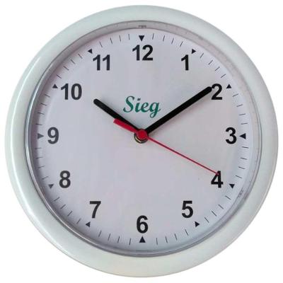 Relógio Redondo Branco 24cm - 2200-00 - Sieg Relogio Redondo 24cm Branco Fundo Liso
