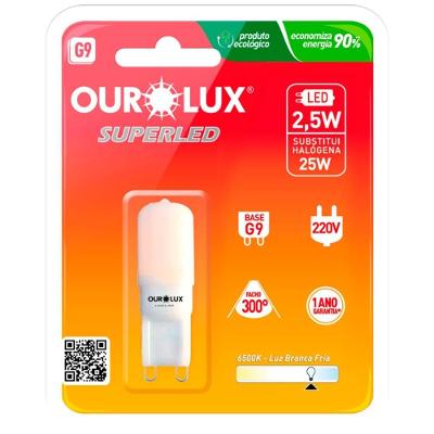 Super Led G9 2,5 Watts 220 Volts 6500k Fosca - 20159 - Ourolux