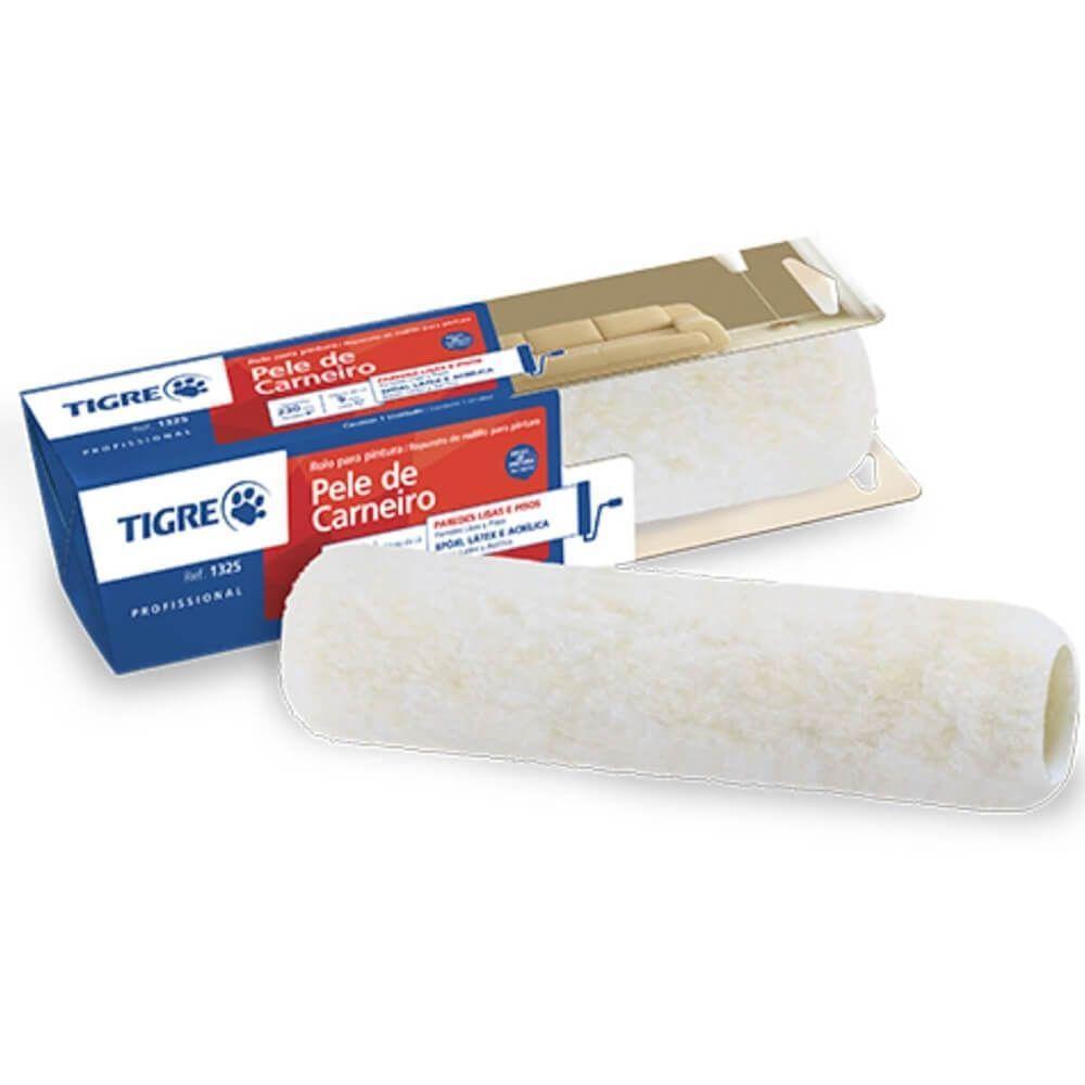 Rolo Para Pintura De Lã De Carneiro Sem Cabo 23cm - 61325230 - Pincéis Tigre - 1