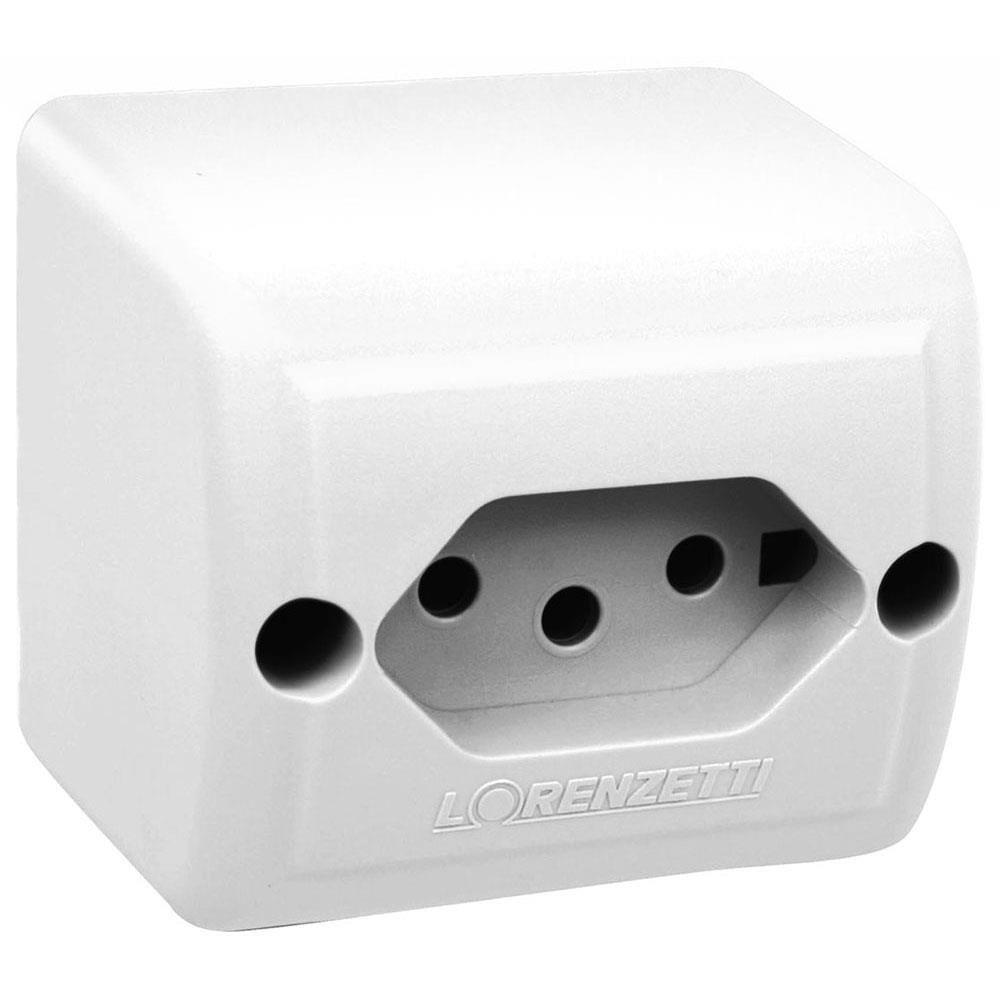 Tomada 2p+t Pb Retângular Sobrepor 10a Branca - 1713011 - Lorenzetti Tomada 2p+t Pb Ret.sob Br 10a Lorenzetti 1713011 - 1