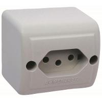 Tomada 2p+t Pb Retângular Sobrepor Cinza 10a - 1713010 - Lorenzetti Tomada 2p+t Pb Ret.sob Cz 10a Lorenzetti 1713010 - 1