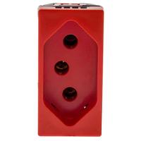 Tomada 2p+t De 20 Ampères 250 Volts Parafuso 1m Vermelha - 615079vm - Pial Plus - 1