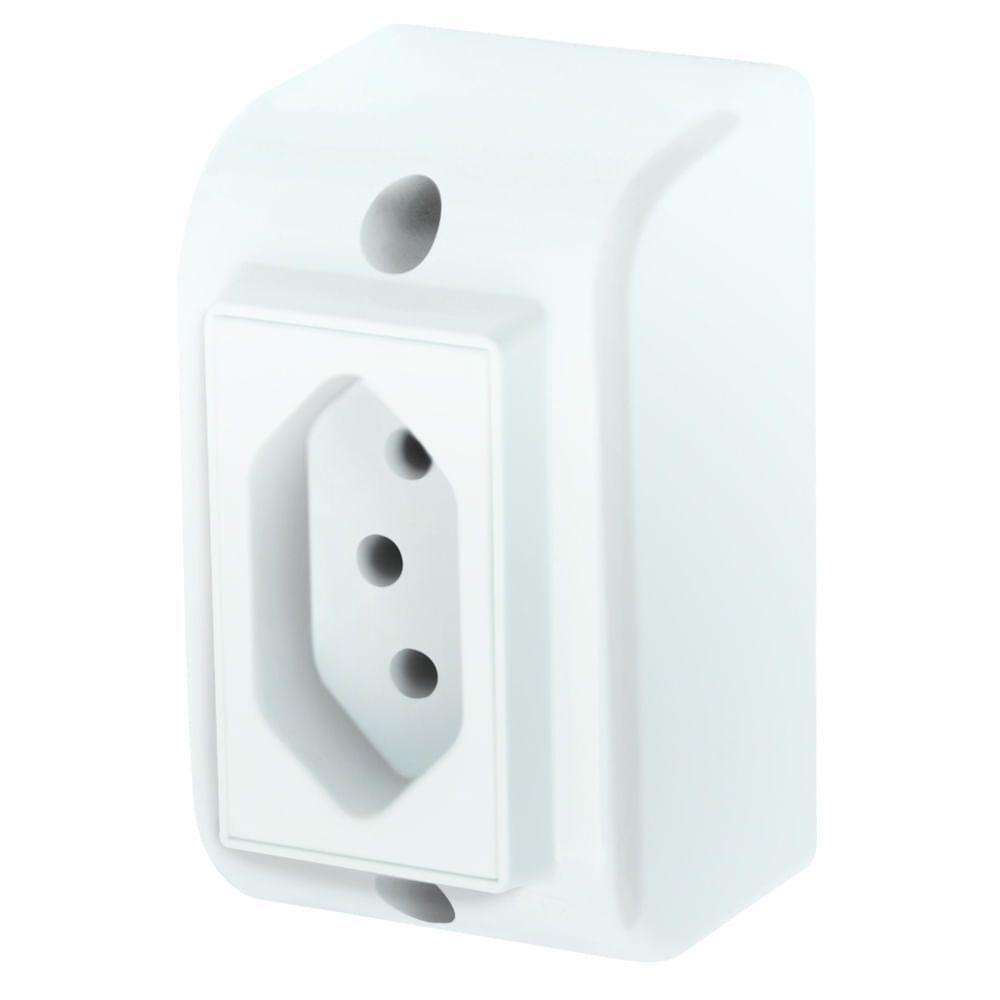 Tomada 2p+t 20a 250 Volts Sobrepor - 2550 - Fame Tomada Padrao 2p+t 20a Sobrepor Fame 2550 - 1