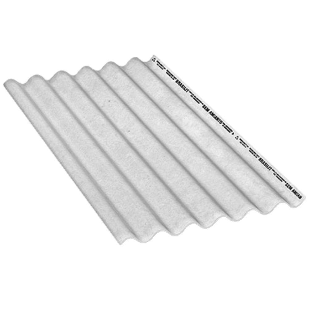 Telha Fibrocimento Ondulada 5mm 2,44 X 1,10 Metros - 222152445 - Brasilit - 1