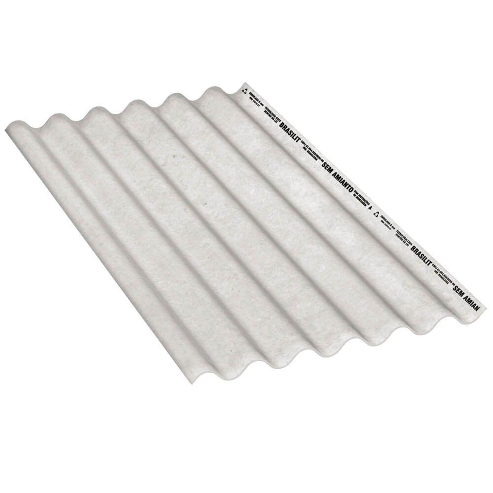 Telha De Fibrocimento Ondulada 6 Mm 1,83 X 1,10 Metros - Brasilit Telha Ondulada 6mm 1,83x1,10m Crfs - 1
