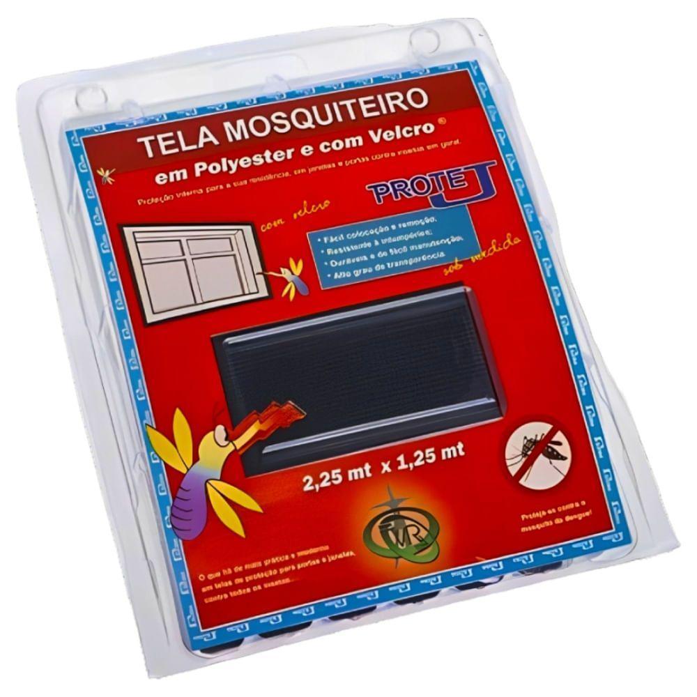 Tela Mosquiteiro Preta Com Velcro 1,25 X 2,25 Metros - 400-prot.g - Victoria Reggia - 1
