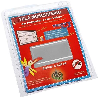 Tela Mosquiteiro Cinza Com Velcro 1,25 X 2,25 Metros - 401-prot.g - Victoria Reggia