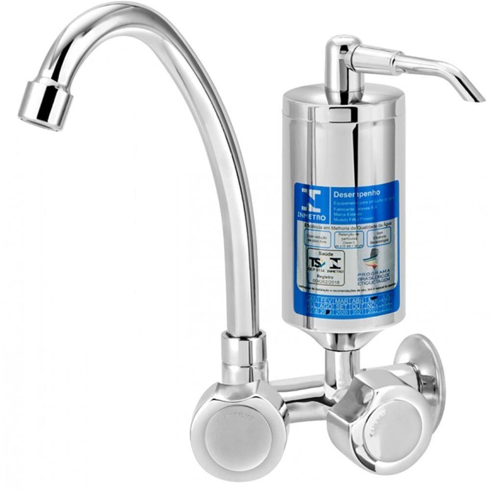 Torneira Com Filtro Para Cozinha Abs Mônaco 1-4 De Volta C40 Cromada De Parede - Vtf210cwb - Esteves - 1