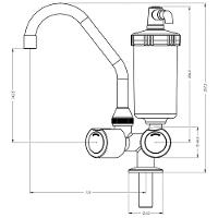 Torneira Com Filtro Para Cozinha Abs Mônaco 1-4 De Volta C40 Cromada De Parede - Vtf210cwb - Esteves - 2
