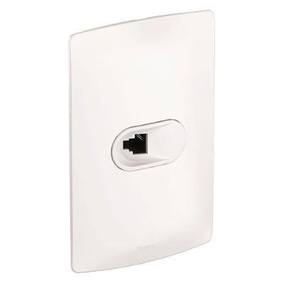 Tomada Telefone Rj11 2 Fio 4x2 Branco Nereya - 663172 - Pial-plus Tomada Tel Rj11 2fio 4x2 Br Nereya Pial