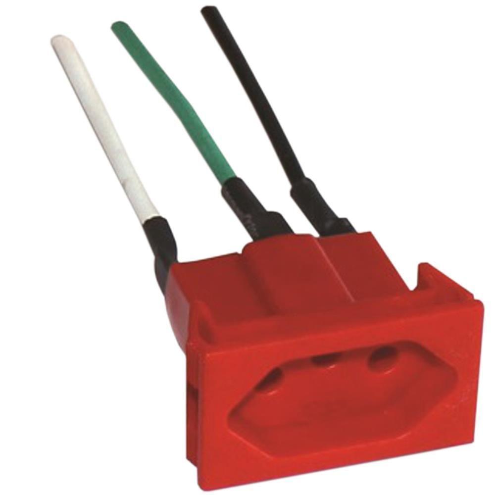 Tomada De Painel Com Cabo 20a 250v Vermelho - S8631 - Steck Tomada De Painel C-cabo 20a 250v Vm Steck S8631 - 1