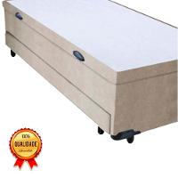 Bicama Box Com Baú Solteiro Bege 88x188x44 V-store - 3
