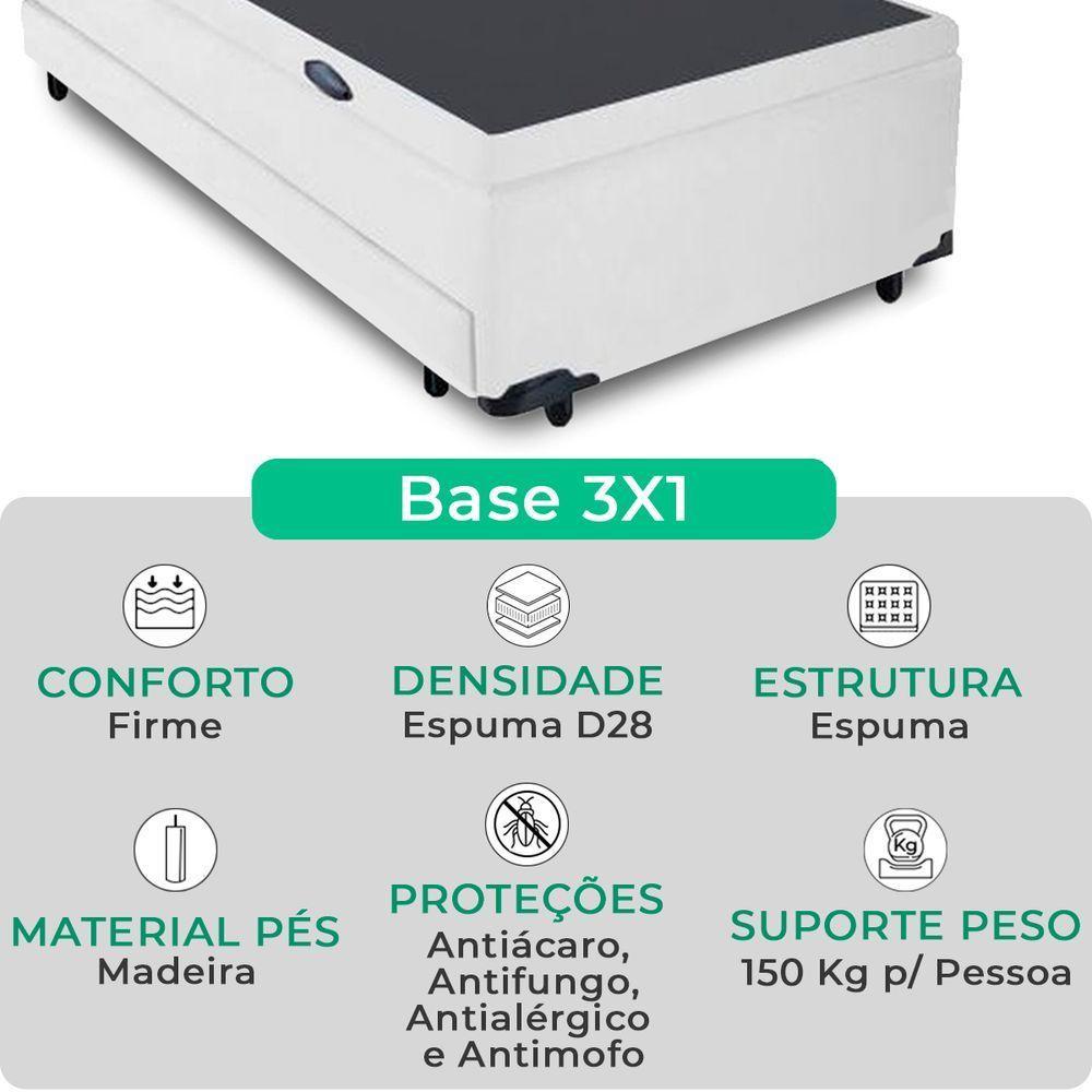 Bicama Box Com Baú Solteirão Branco 96x203x44 V-store - 2