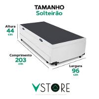 Bicama Box Com Baú Solteirão Branco 96x203x44 V-store - 3