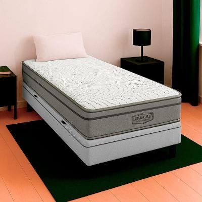 Cama Box Baú Solteiro E Colchão Los Angeles Molas V-store Cor:branco