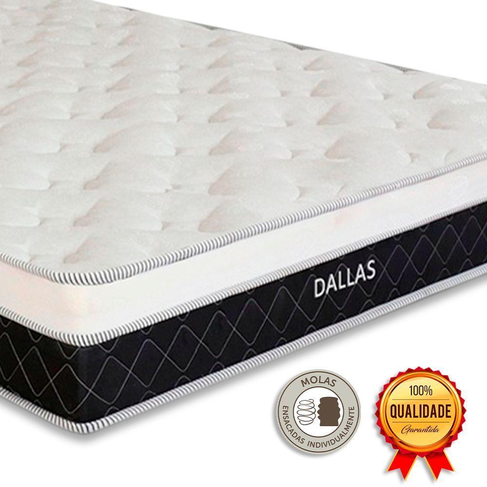 Cama Box King E Colchão Dallas Molas V-store 193x203x20 Cor:bege - 4