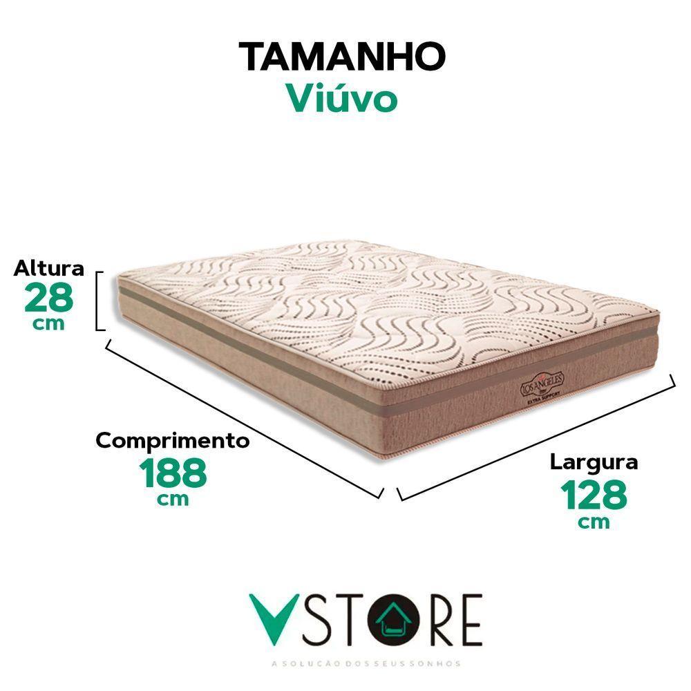 Colchão Los Angeles Molas Ensacadas Viúva V-store 128x188x28 - 3