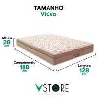 Colchão Los Angeles Molas Ensacadas Viúva V-store 128x188x28 - 3