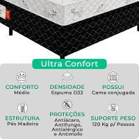 Cama Conjugada Casal Ultra Confort Molas Ensacadas V-store 138x188x50 - 2