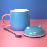 Caneca 3d Gatinho Azul Com Tampa E Colher - Charme E Alegria Para Seus Momentos - 3