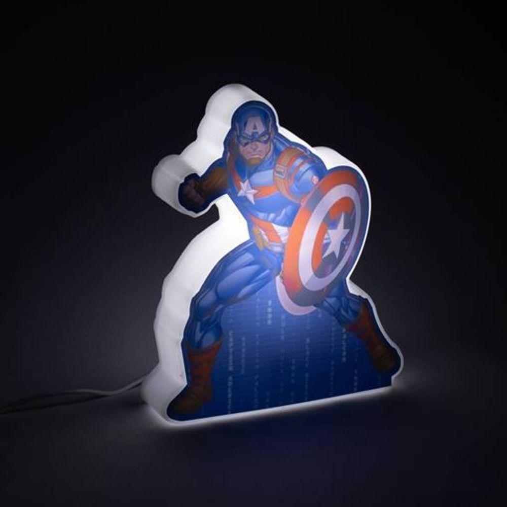 Luminária Usb Led Capitão América - Iluminação Estilosa E Poderosa Para Seus Ambientes! - 4