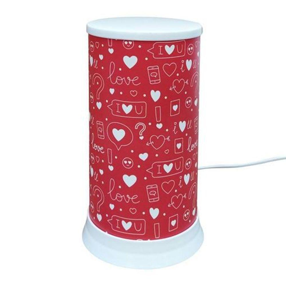Ilumine Seu Amor: Luminária De Mesa Vermelha 'eu Te Amo Tudo' Para Momentos Especiais - 1