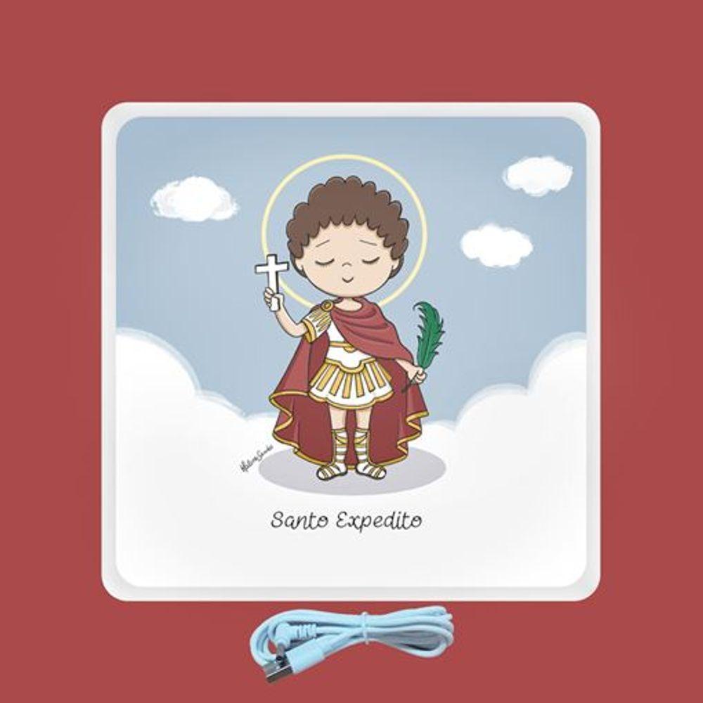 Luminária Usb Compacta De Santo Expedito - Luz E Fé Para Todos Os Ambientes! - 1