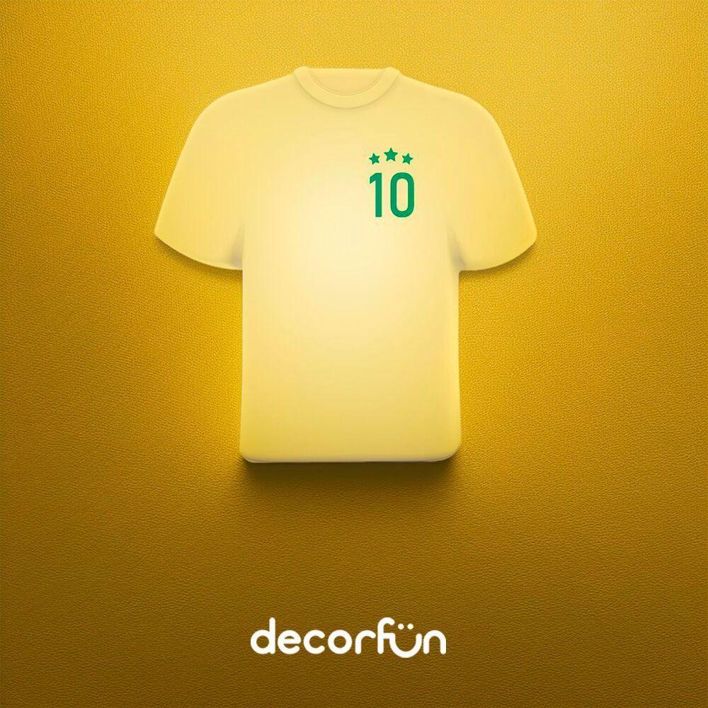 Luminária Futebol Camisa 10 Brasil: Ilumine Seu Amor Pelo Esporte Com Estilo! - 5