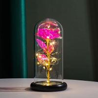 Luminária Rosa Elegante Com Cúpula De Vidro E Tecnologia Led Para Ambientes Sofisticados - 1