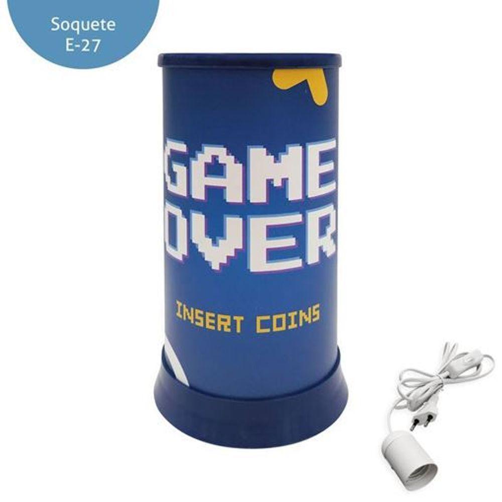 Luminária Gamer Hug Azul - Edição Game Over: Estilo E Iluminação Para Seus Jogos! - 2