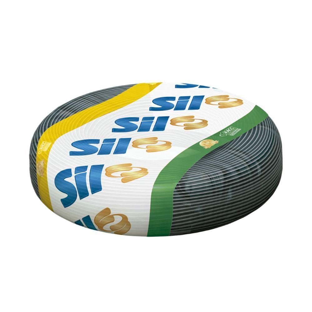 Rolo Cabo Flexível 750v 4mm² 100 Metros Preto Sil - 1