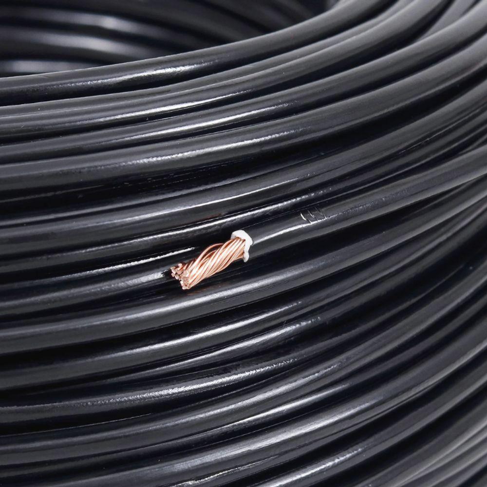 Rolo Cabo Flexível 750v 4mm² 100 Metros Preto Sil - 2