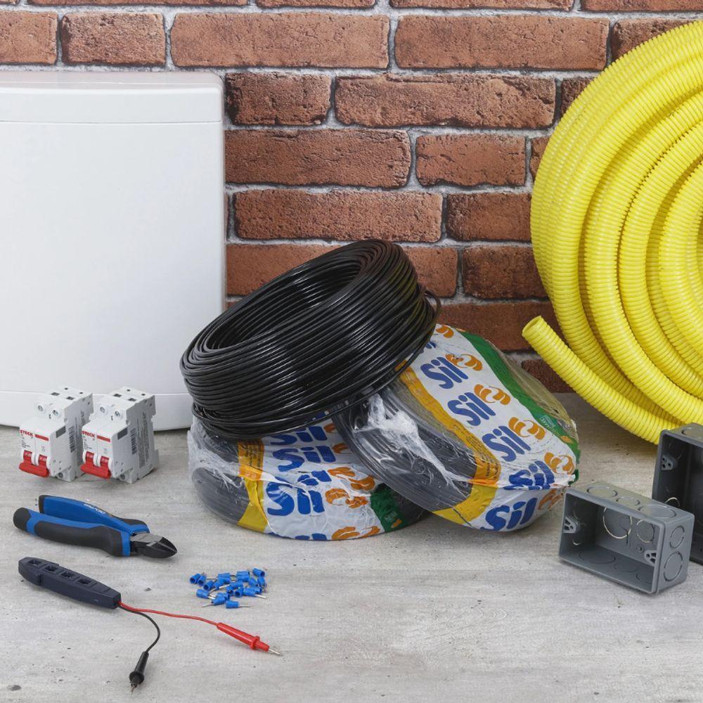 Rolo Cabo Flexível 750v 4mm² 100 Metros Preto Sil - 3