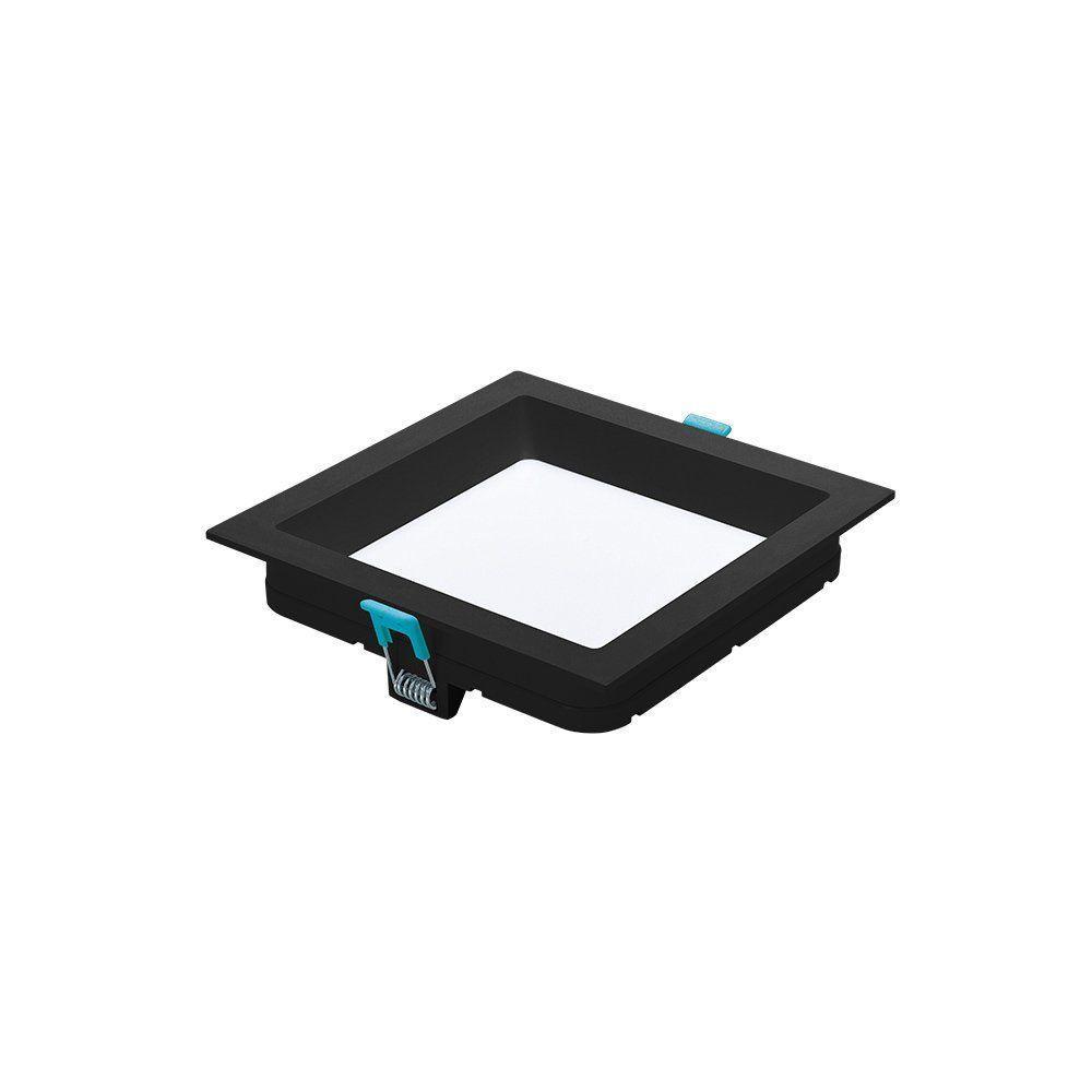 Painel De Led Embutir Stella Deep Quadrado 16x16cm Recuado 12w Preto - 4000k - Luz Neutra - 2