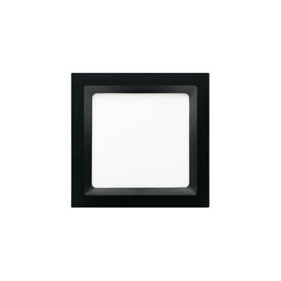 Painel De Led Embutir Stella Deep Quadrado 16x16cm Recuado 12w Preto - 4000k - Luz Neutra