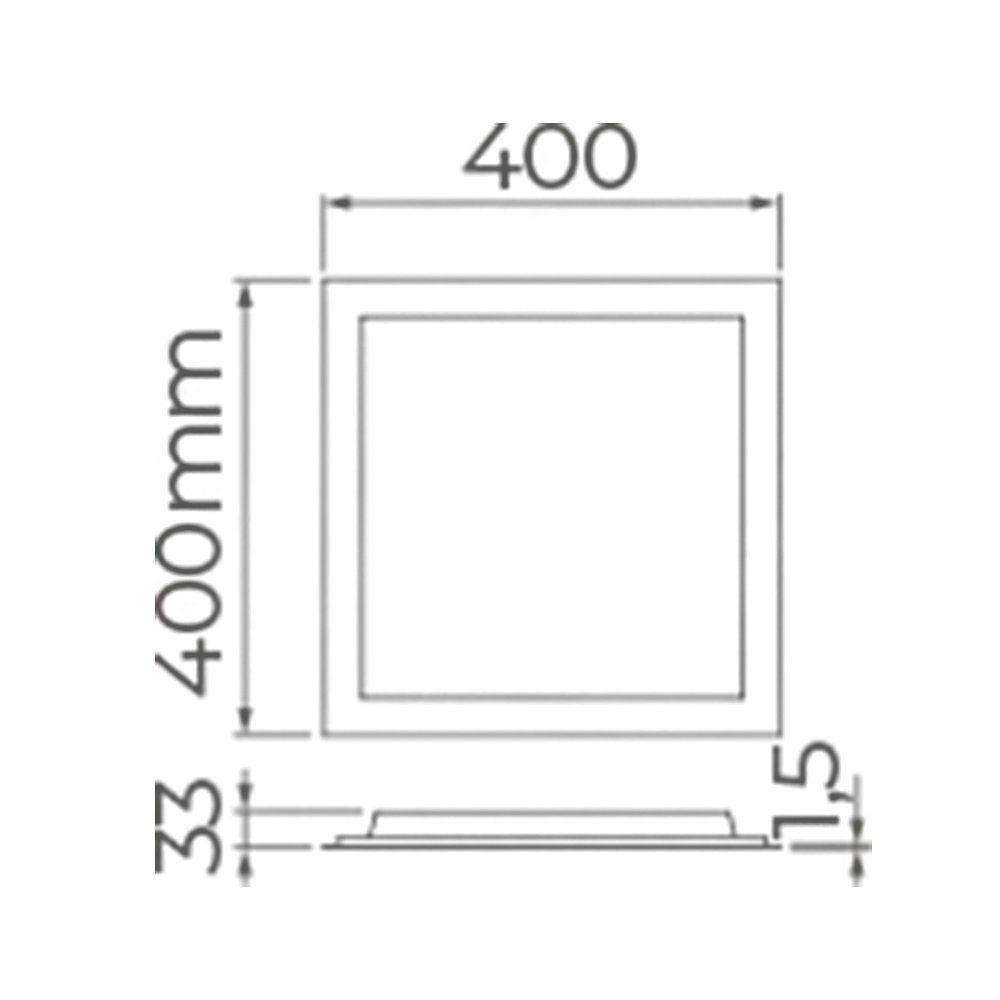 Painel De Led Embutir Stella Evo Backlight Quadrado 40x40cm 30w Alto Irc 90 Branco - 4000k - Luz Neutra - 3