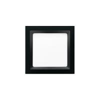Painel De Led Embutir Stella Deep Quadrado 16x16cm Recuado 12w Preto - 3000k - Luz Amarela - 1