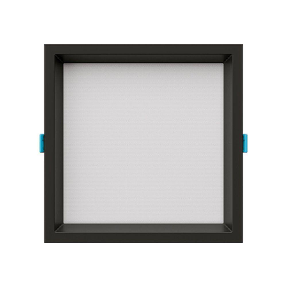 Painel De Led Embutir Stella S.deep Quadrado 30x30cm Super-recuado Dimerizável 20w Alto Irc93 - Preto 4000k Luz Neutra - 1