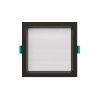 Painel De Led Embutir Stella S.deep Quadrado 20x20cm Super-recuado Dimerizável 10w Alto Irc93 - Preto 4000k Luz Neutra - 1
