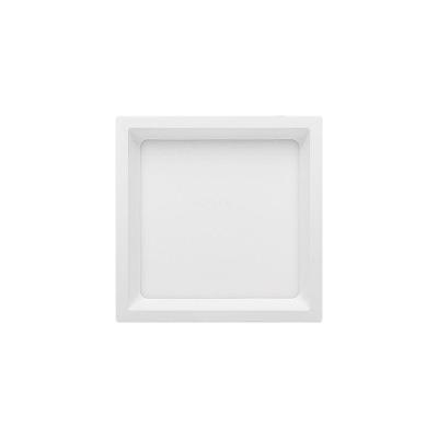 Painel De Led Sobrepor Stella Deep Quadrado 16x16cm Recuado 12w Branco - 3000k - Luz Amarela