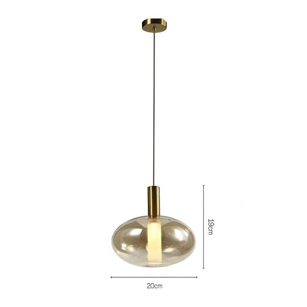 Lustre Pendente Skylight Spia 4090 19cm Led Bivolt Dourado E âmbar - 5