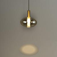 Lustre Pendente Skylight Spia 4090 19cm Led Bivolt Dourado E âmbar